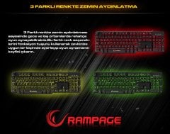 Rampage Kb-R88 Siyah Usb Mekanik Hisli Oyuncu Q Klavye