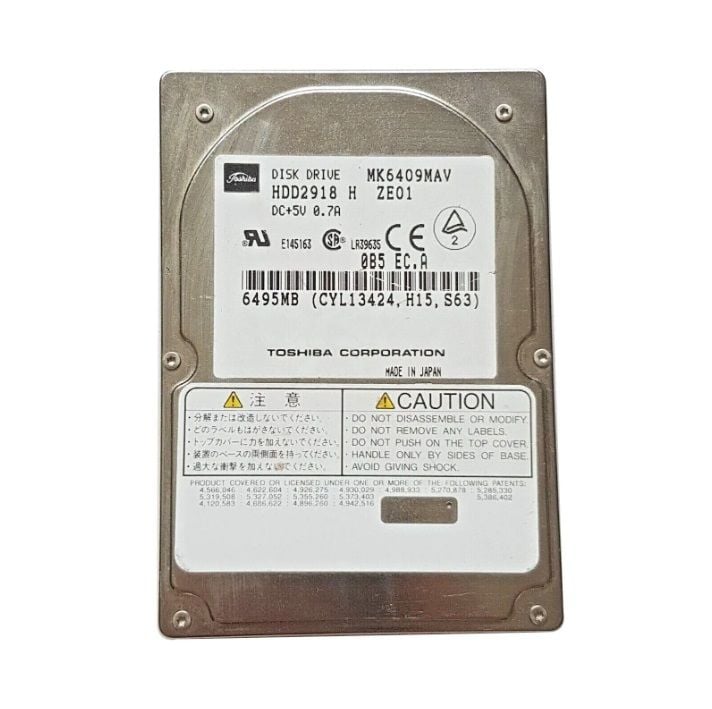 TOSHIBA IDE 6,4GB MK6409MAV  2.5'' 4200RPM HDD