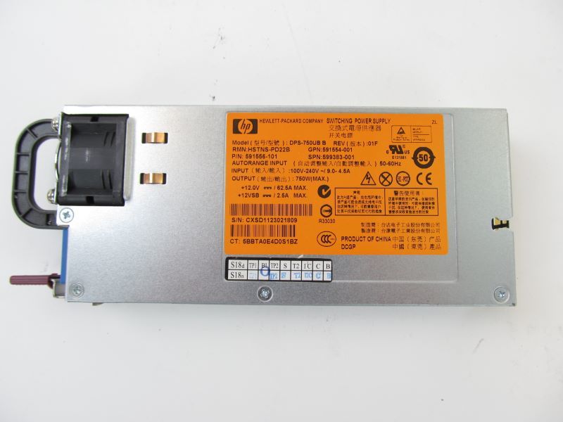 HP dps-750ub b 593831-B21 599383-001 591554-001 591556-001 750W CS HE Platinum Power Supply DL360 g7