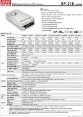 24V 8,4A Metal Adaptör MeanWell MW SP-200-24 MW Power Supply 24V 8.4A 201.6W 199x99x50mm AC85~264V