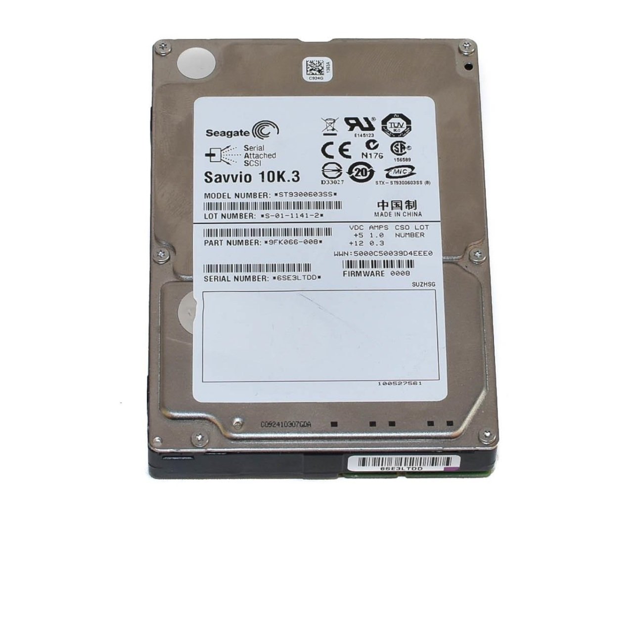 SEAGATE SAS 300GB SAVVIO ST9300603SS 2.5'' 10000RPM SCSI HDD
