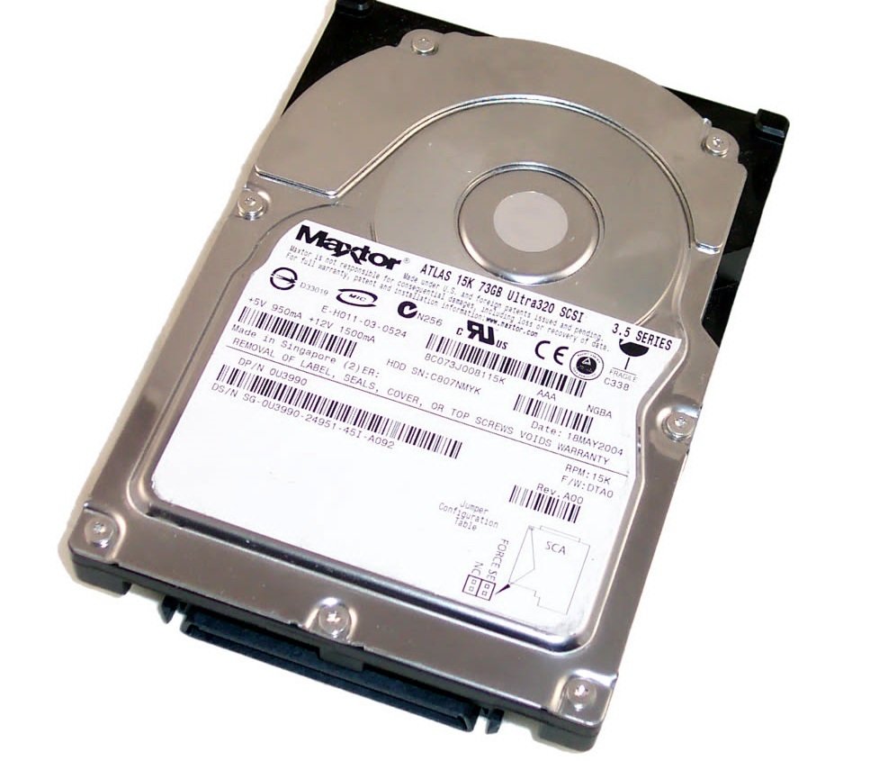 MAXTOR 80 PIN 73GB 8C073J008115K 0U3990 3.5'' 15000RPM SCSI HDD