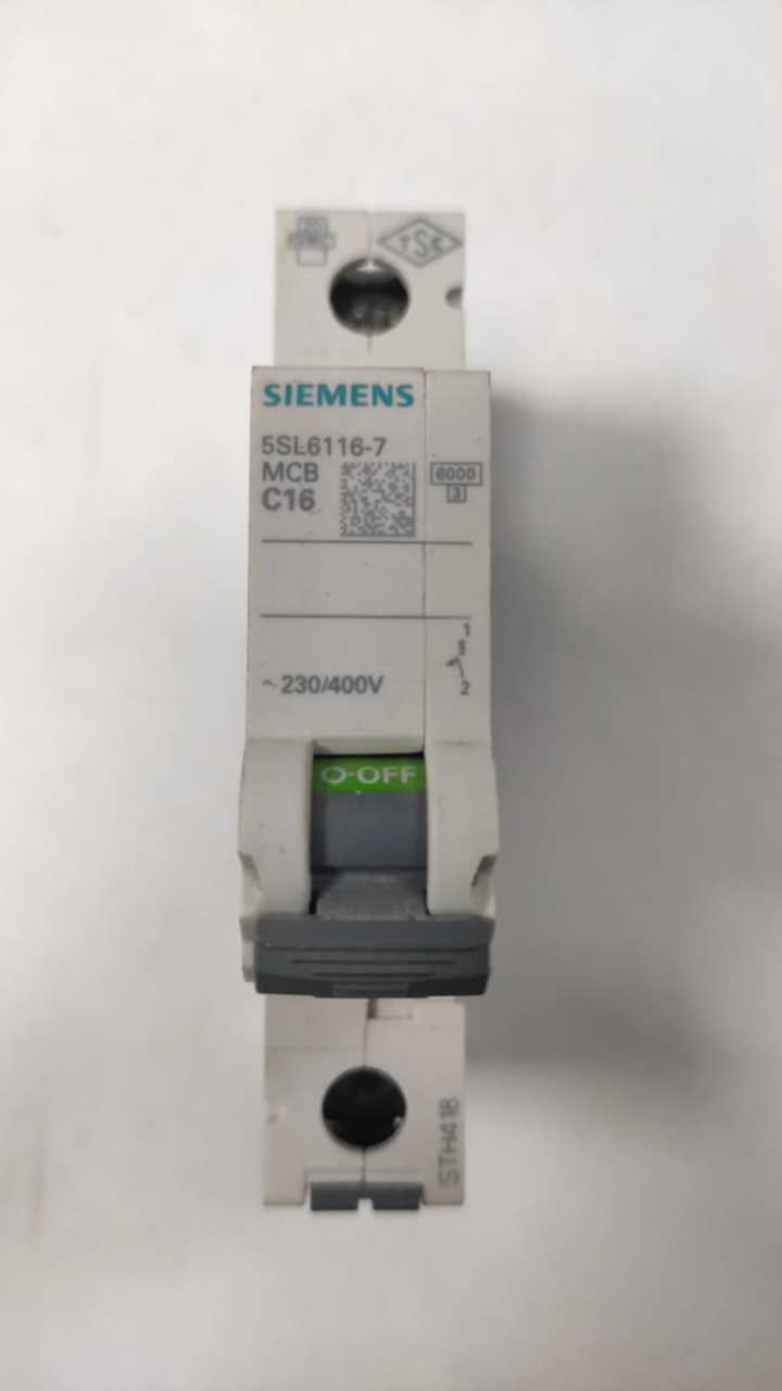 SIEMENS - 5SL6116-7 Otomatik Sigorta 16A C Tipi 1Faz 6Ka