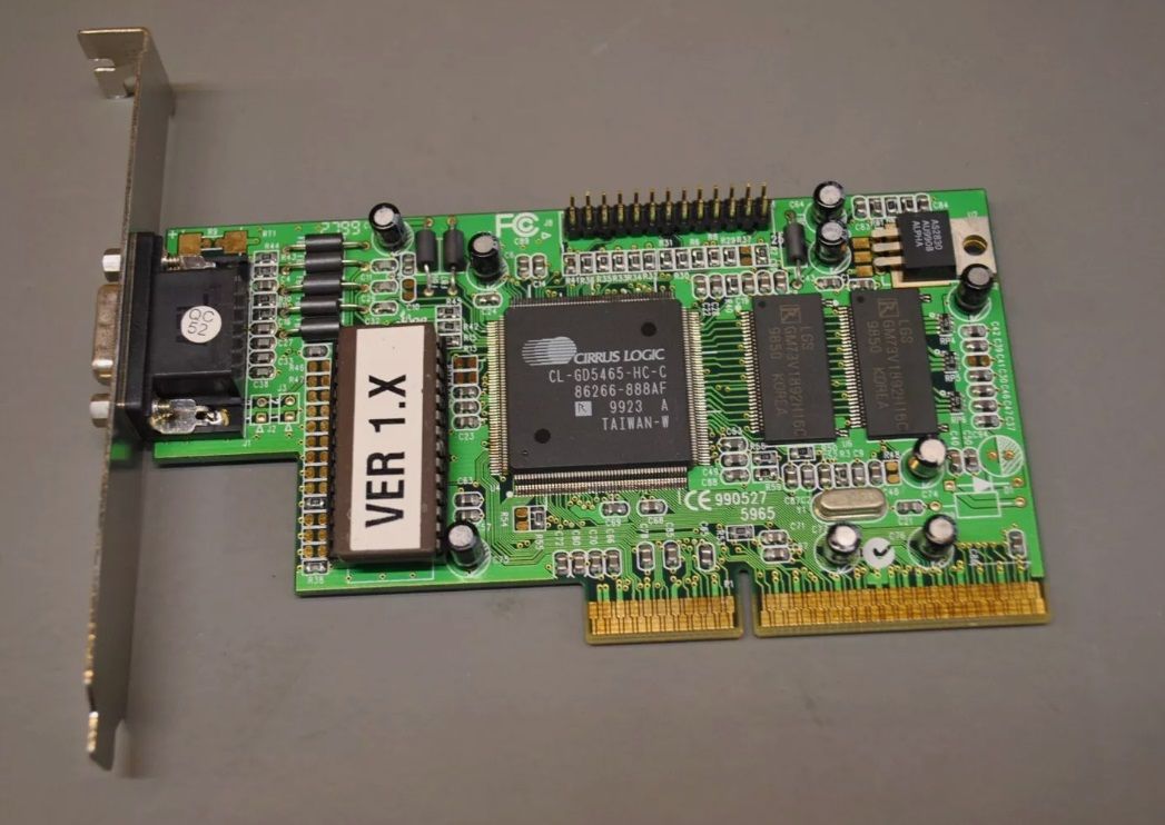 Cirrus Logic CL-GD5465-HC-C 4MB VGA AGP Graphics Card