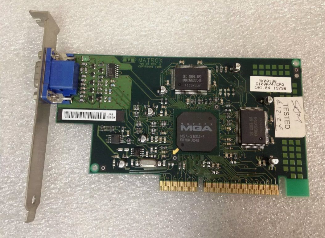 MATROX 790-01 REV A G100A/4/CPQ 332887-002 328011-001 AGP VIDEO CARD