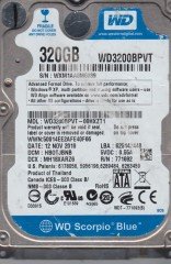 Western Digital SATA 320GB WD3200BPVT-00HXZT1 2.5'' 5400RPM HDD