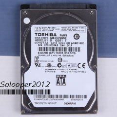 TOSHIBA SATA 750GB MK7575GSX 2.5'' 5400RPM HDD
