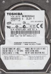 TOSHIBA IDE 80GB MK8032GAX 2.5'' 5400RPM HDD
