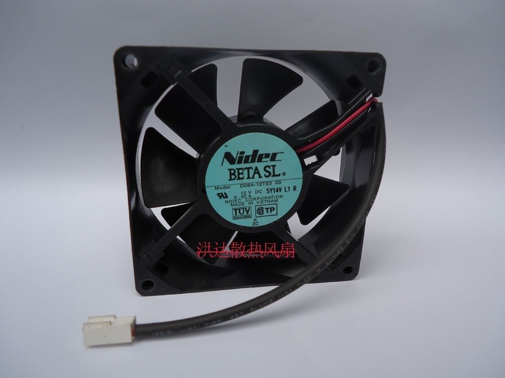 NIDEC D08A-12TS3 03 80X25 12 VDC 0.50A FAN