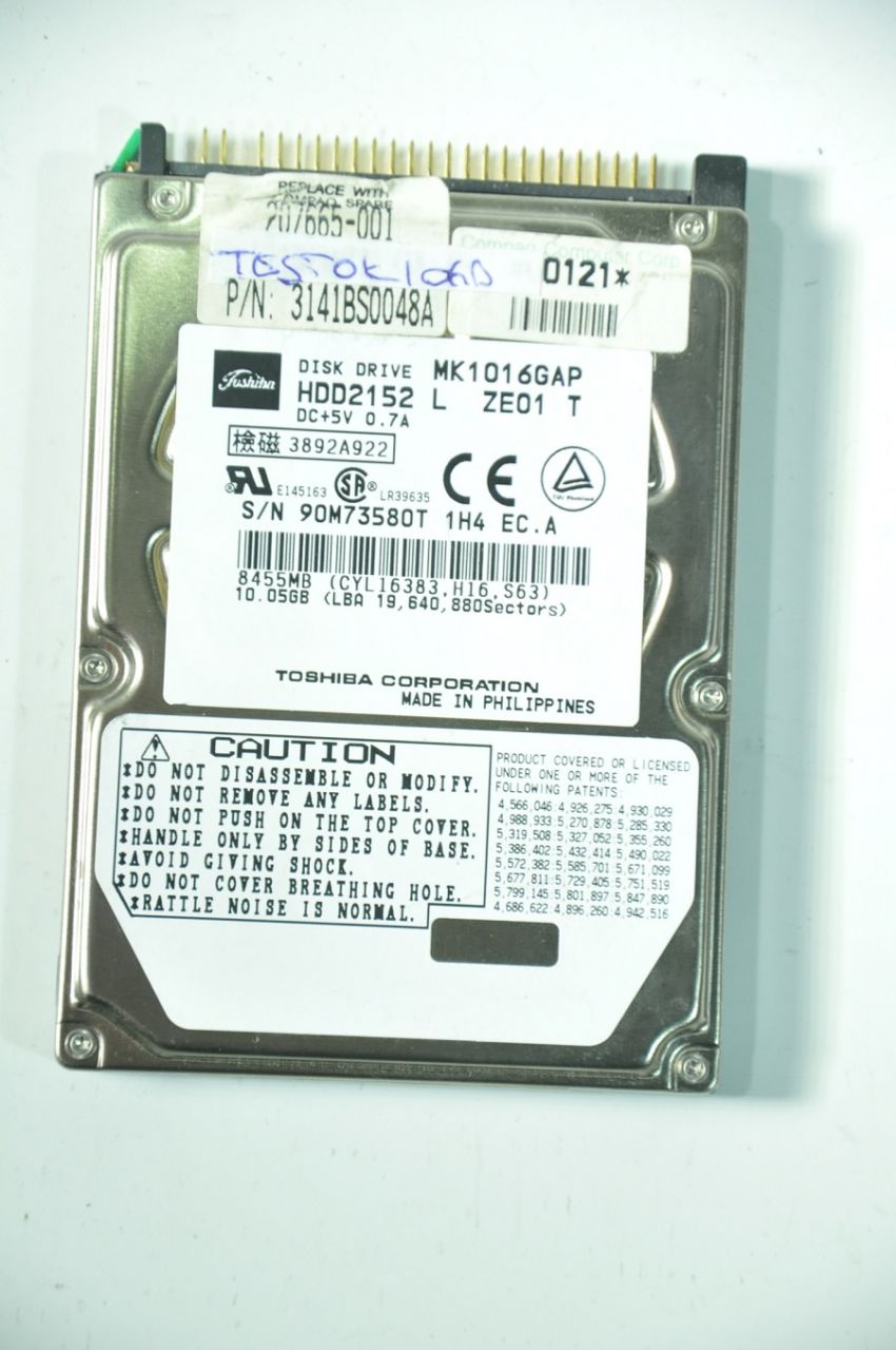 TOSHIBA IDE 10GB MK1016GAP 2.5'' 4200RPM HDD