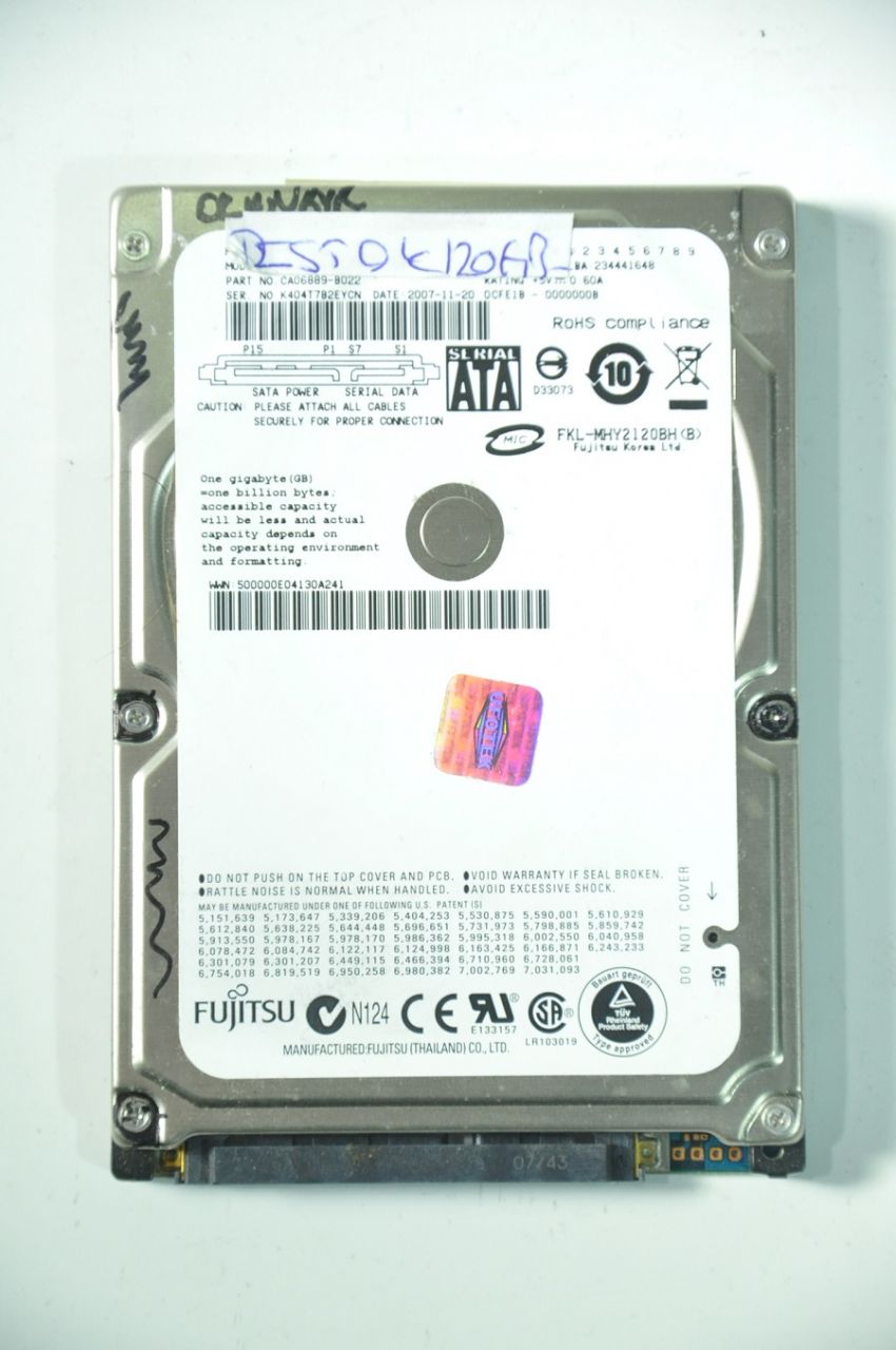 FUJITSU SATA 120GB MHY2120BH 2.5'' 5400RPM HDD