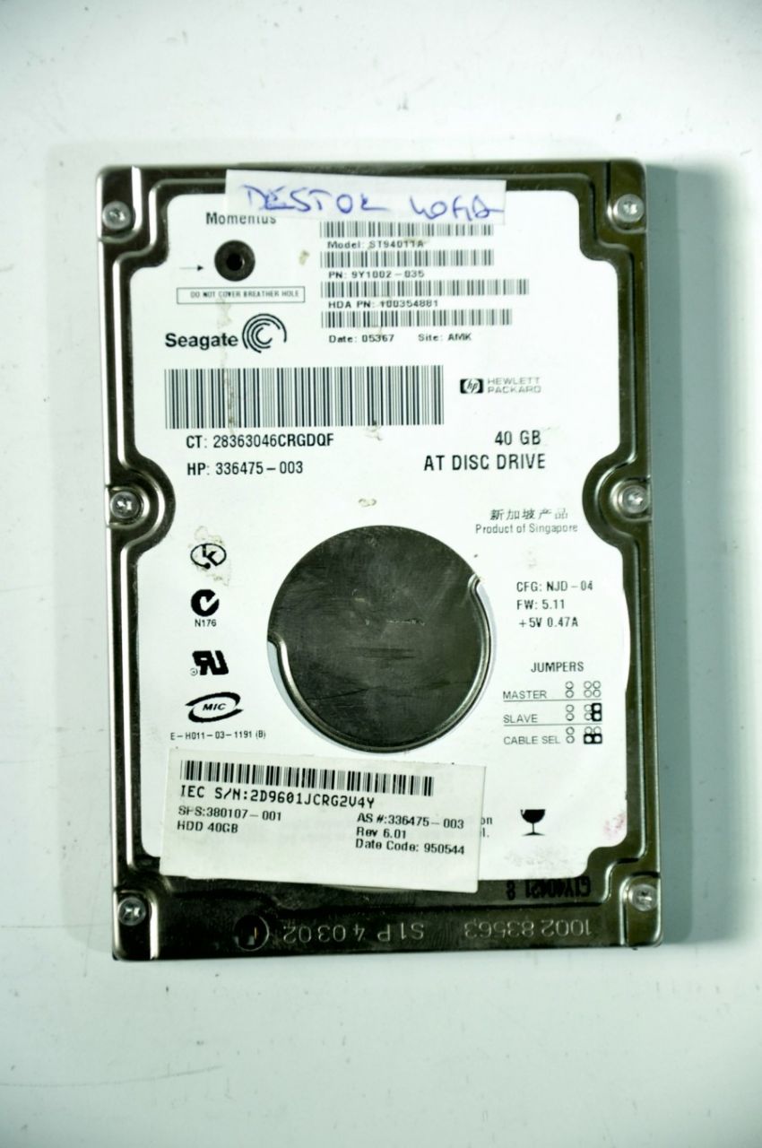 SEAGATE IDE 40GB ST94011A 336475-003 2.5'' 5400RPM HDD