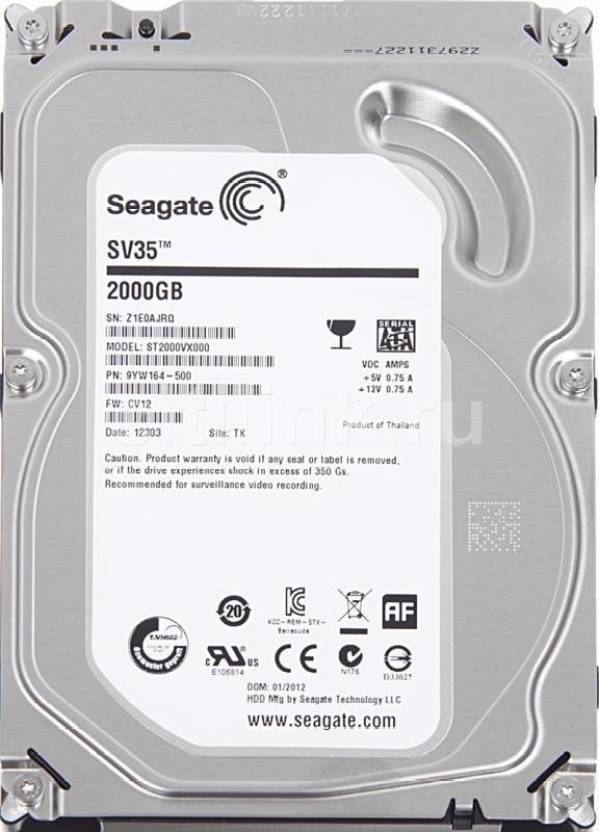 SEAGATE SATA 2TB ST2000VX000 3.5'' 6Gb/s HDD