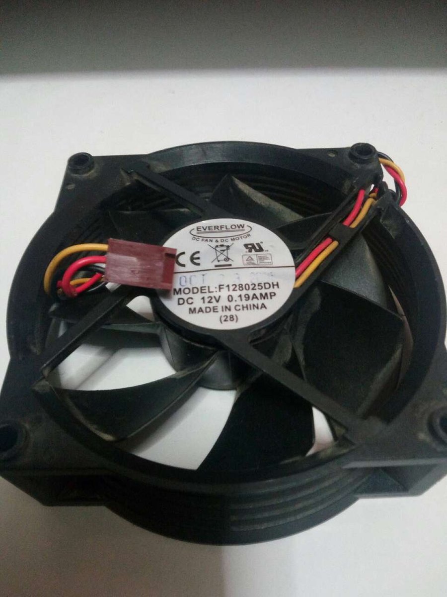 EVERFLOW F128025DH 80X25 12 VDC 0.19A FAN