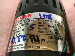 Allwin Motor DB50-4B 220-240v 1.7A Cap 8uF 125W S/Phase 1350RPM MBM2-01