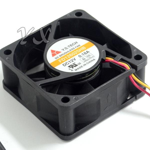 Y.S.TECH FD126025HB 12V 0.18A 60x25 Cooling Fan