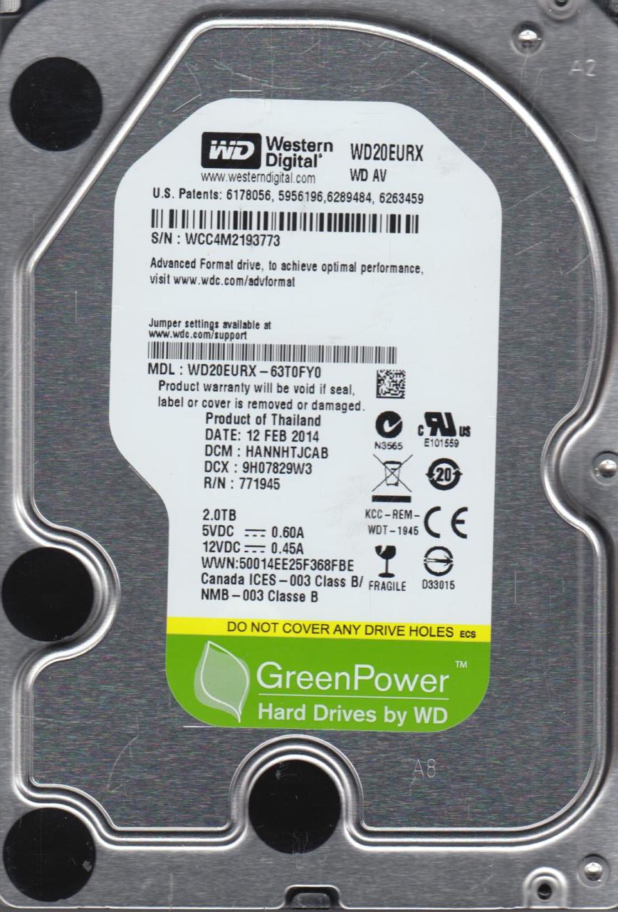 Western Digital 2tb WD20EURX-63T0FY0 3.5'' 6Gb/s HDD