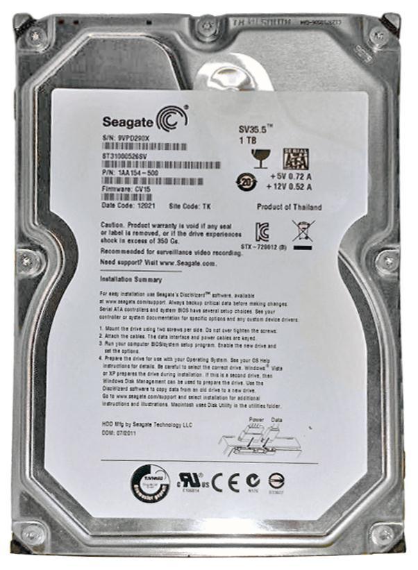 SEAGATE SATA 1TB SV35.5 ST31000526SV 3.5'' 7200RPM HDD