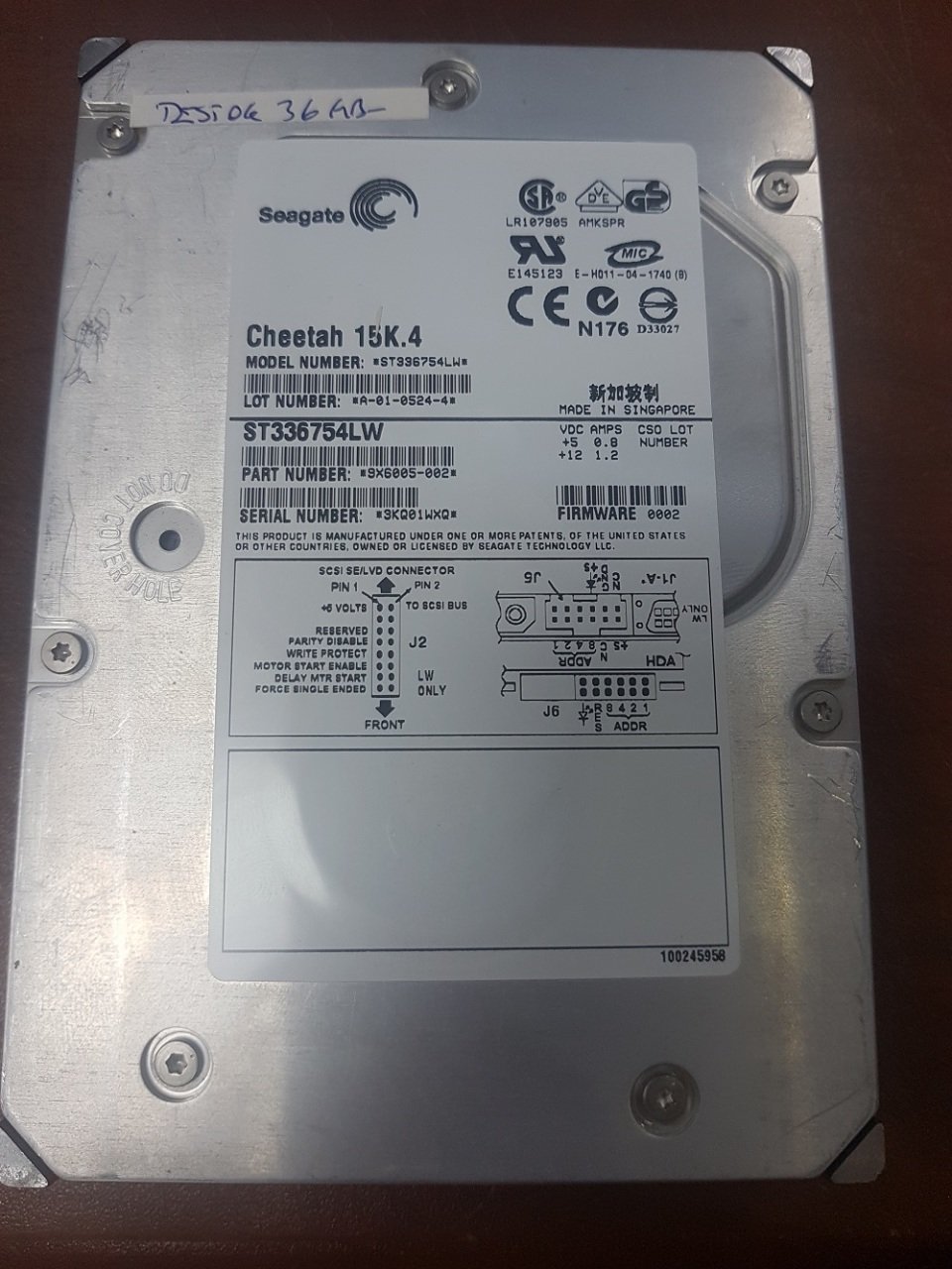 SEAGATE 68 PIN 36GB ST336754LW 3.5'' 15000RPM SCSI HDD