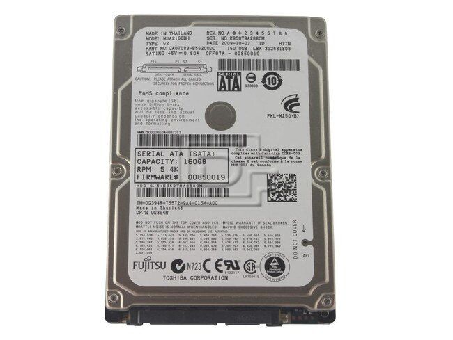 FUJİTSU SATA 160GB MJA2160BH 2.5'' 5400RPM HDD