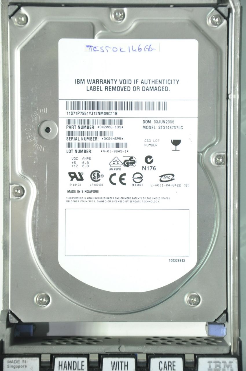 SEAGATE 80 PIN 146GB ST3146707LC 3.5'' 10000RPM SCSI HDD