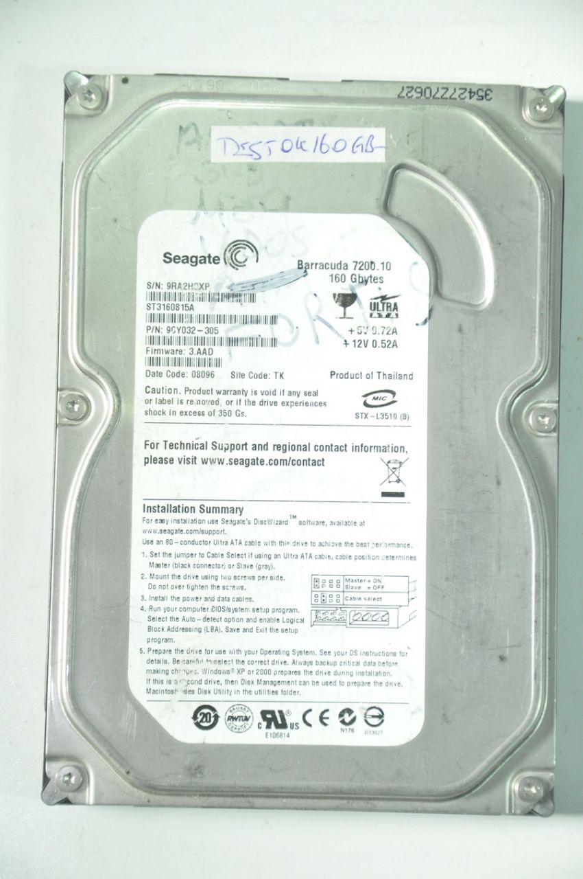 SEAGATE IDE 160GB ST3160815A 9CY032-305 3.5'' 7200RPM HDD
