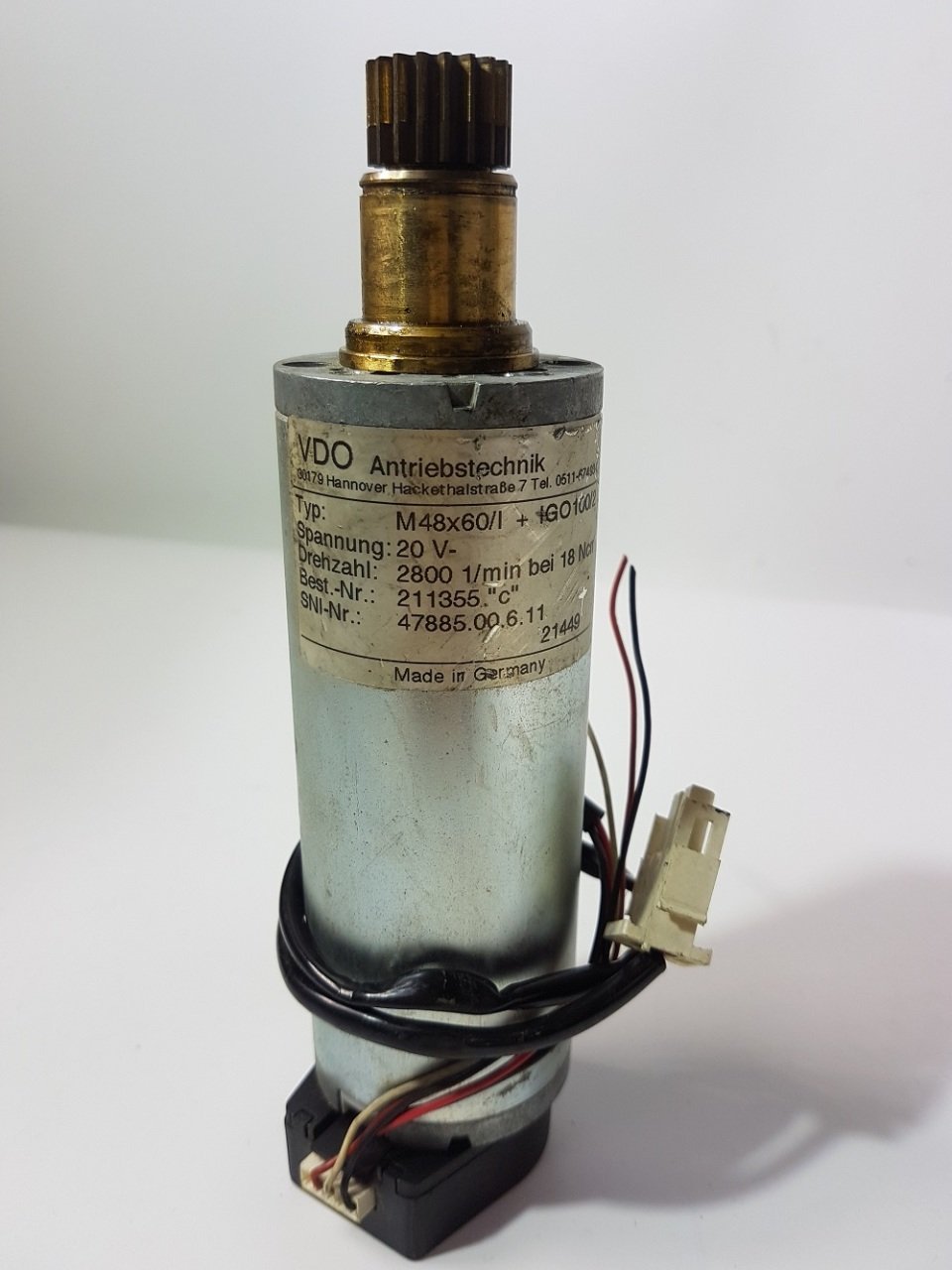 VDO Antriebstechnik M48x60 I-220191 Encoderli Dc Motor