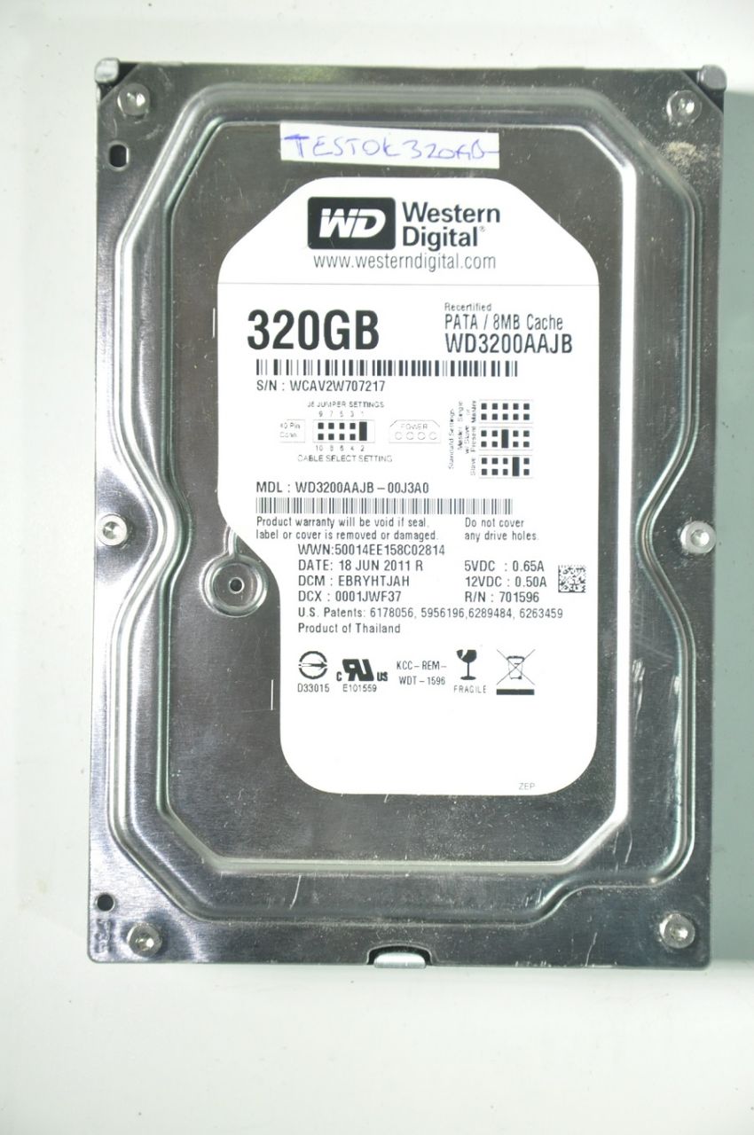 WESTERN DIGITAL IDE 320GB WD3200AAJB-00J3A0 3.5'' 7200RPM HDD