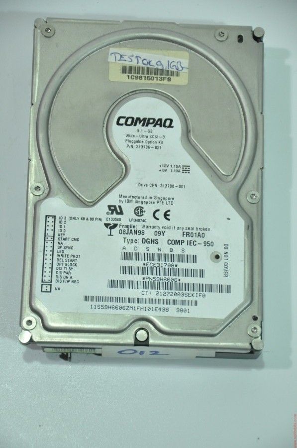 COMPAQ 80 PIN 9.1GB ECE31708 PN59H6606 313706-B21 3.5'' 7200RPM SCSI HDD