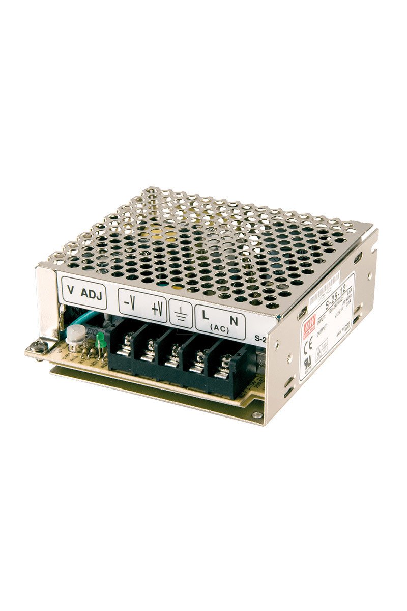 12V 2.1A Metal Adaptör Mean Well S-25-12 25W Kapalı Power Supply