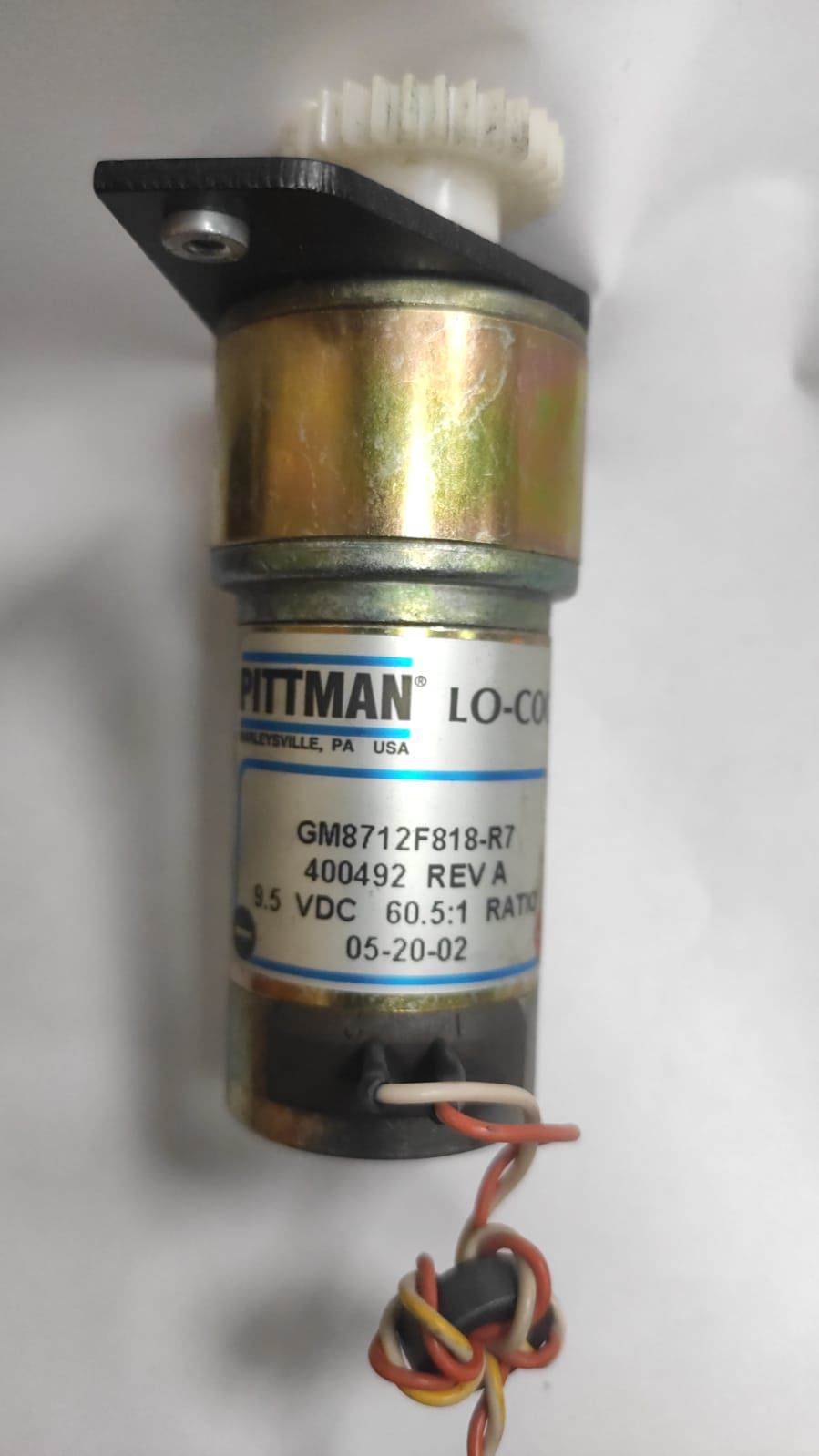 PITTMAN GM8712F818-R7 GEAR MOTOR, 9,5 VDC, 60.5:1 RATIO