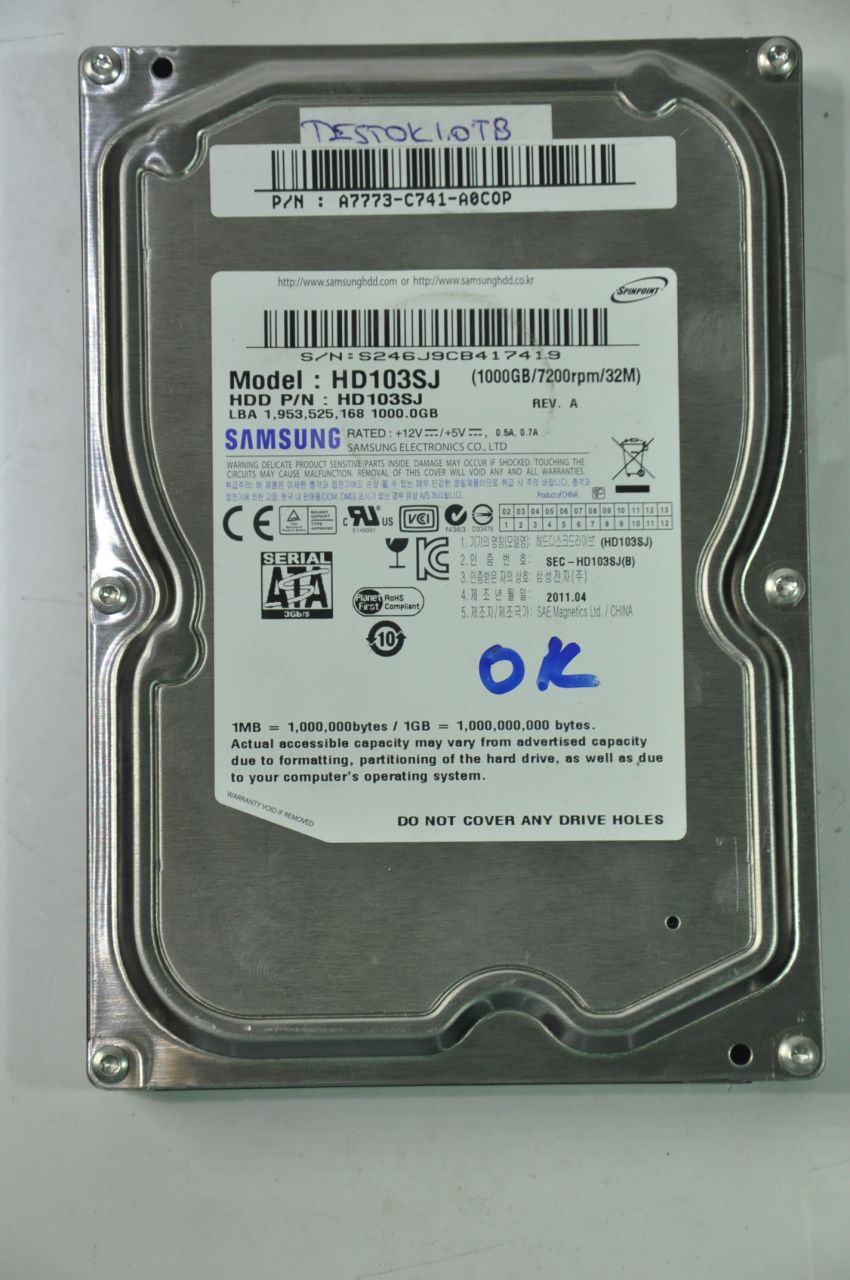 SAMSUNG SATA 1TB HD103SJ 3.5'' 7200RPM HDD