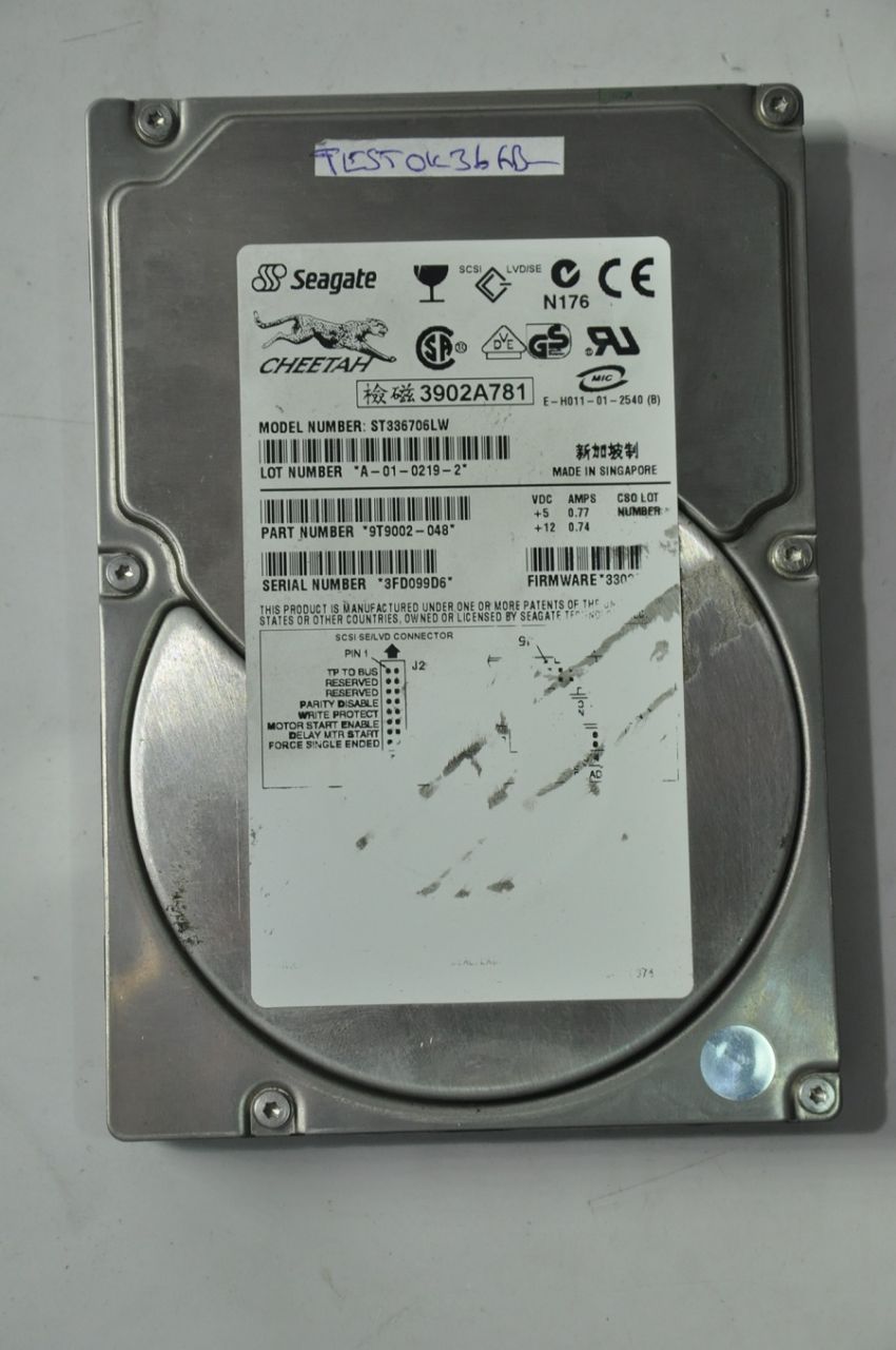 SEAGATE 68 PIN 36GB ST336706LW 3.5'' 10000RPM SCSI HDD