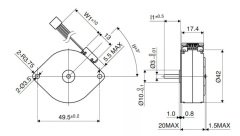 Step motor NMB PM42M-048-FED0 (24V için)