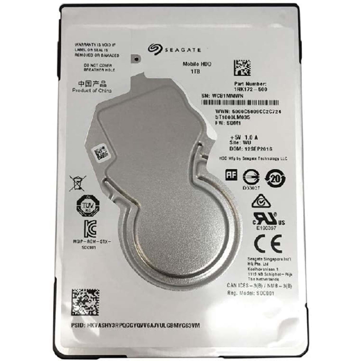Seagate Barracuda ST1000LM035 2.5'' 1 TB 5400 RPM 128 MB SATA 3 HDD
