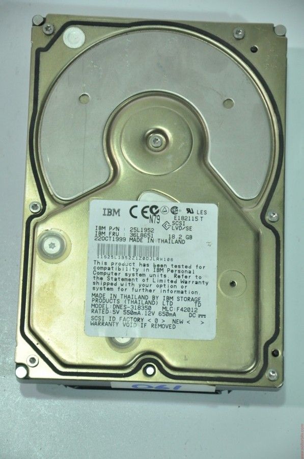 IBM 80 PIN 18GB DNES-318350 25L1952 36L8651 3.5'' 7200RPM SCSI HDD