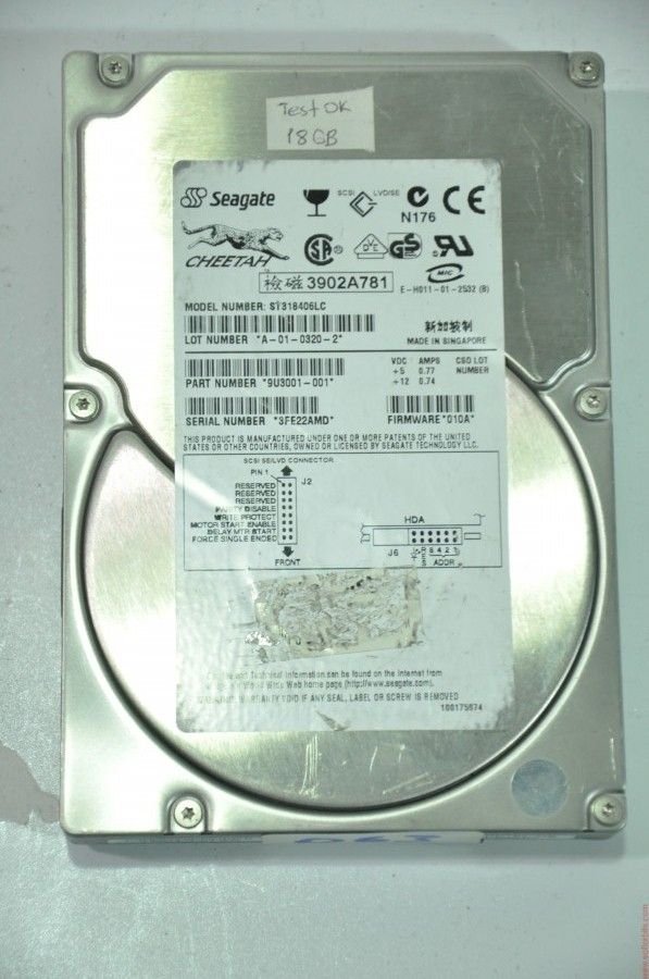 SEAGATE 80 PIN 18GB ST318406LC 3.5'' 10000RPM SCSI HDD