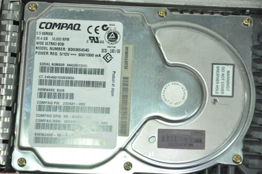 COMPAQ 80 PIN 36GB BD03664545 232431-002 3R-A3056-AA 3.5'' 10000RPM SCSI HDD
