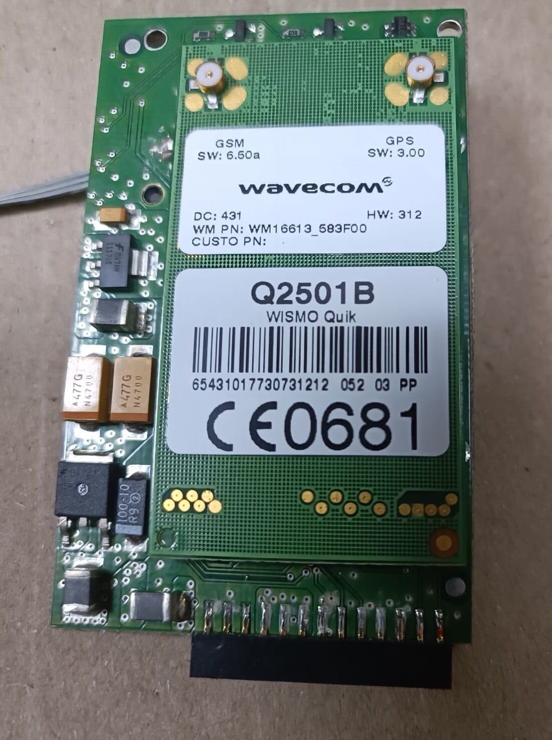 Wavecom Q2501B GSM GPRS GPS kablosuz CPU modülü WMP10