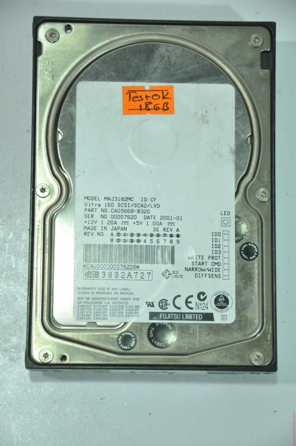 FUJITSU 80 PIN 36GB MAJ3182MC 3.5'' 10000RPM SCSI HDD