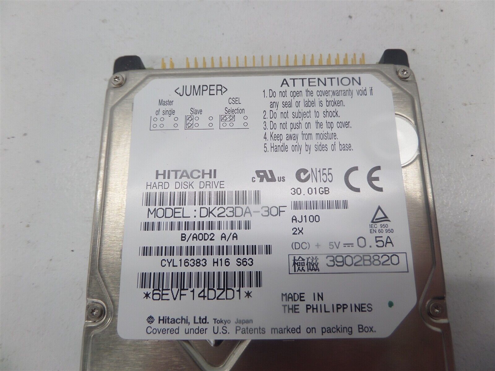 Hitachi DK23DA-30F 30GB 2.5'' IDE Hard Drive