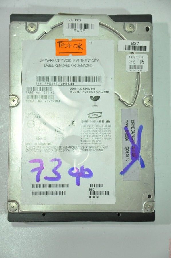 IBM 80 PIN 73GB HUS103073FL3800 3.5'' 10000RPM SCSI HDD