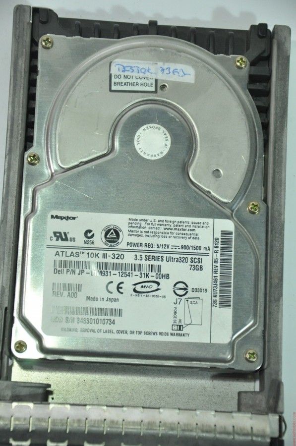 MAXTOR 80 PIN 73GB KU73J461 Atlas 10K III - 320 3.5'' 10000RPM SCSI HDD