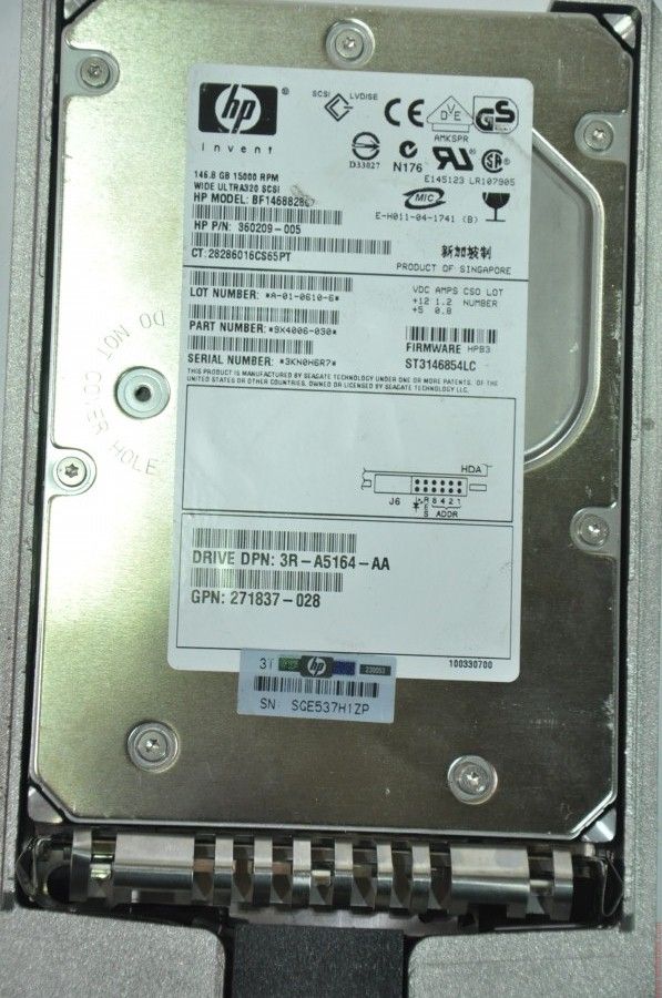 HP 80 PIN 146GB ST3146854LC 360209-005 271837-028 3.5'' 15000RPM SCSI HDD