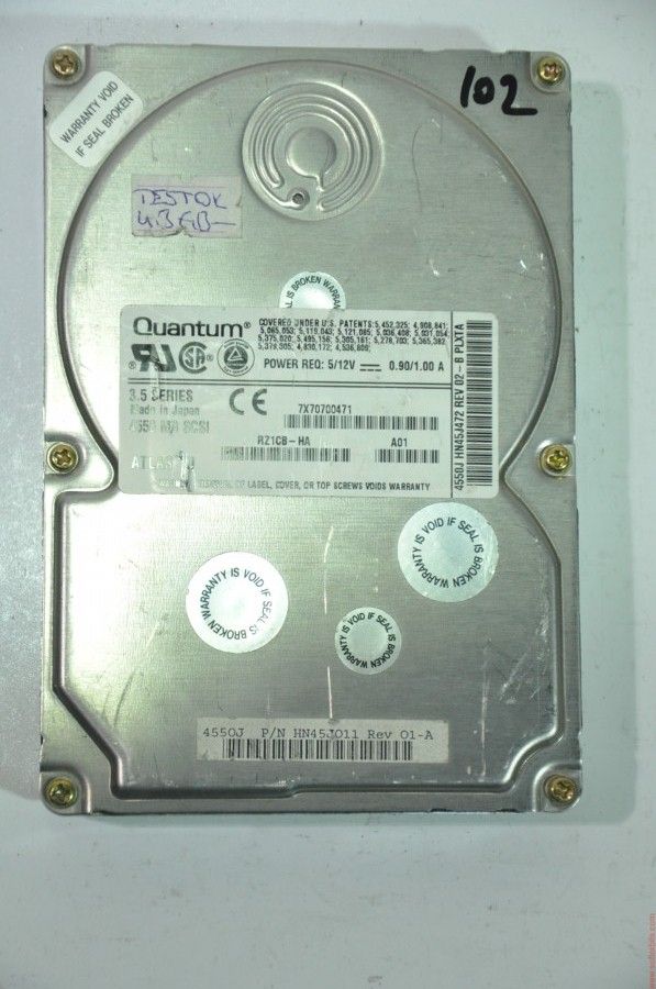 QUANTUM 80 PIN 4GB 4550J HN45J472 7X70700471 3.5'' 7200RPM SCSI HDD