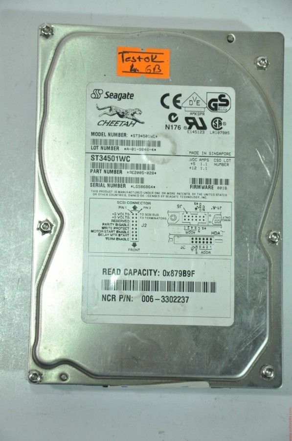 SEAGATE 80 PIN 4GB ST34501WC 3.5'' 10000RPM SCSI HDD