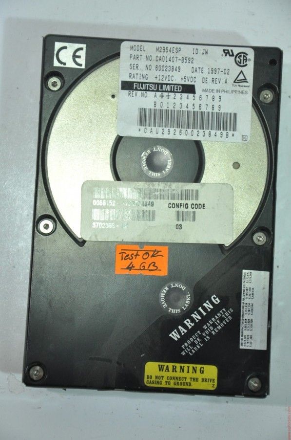 FUJITSU 80 PIN 4GB M2954ESP 3.5'' 7200RPM SCSI HDD