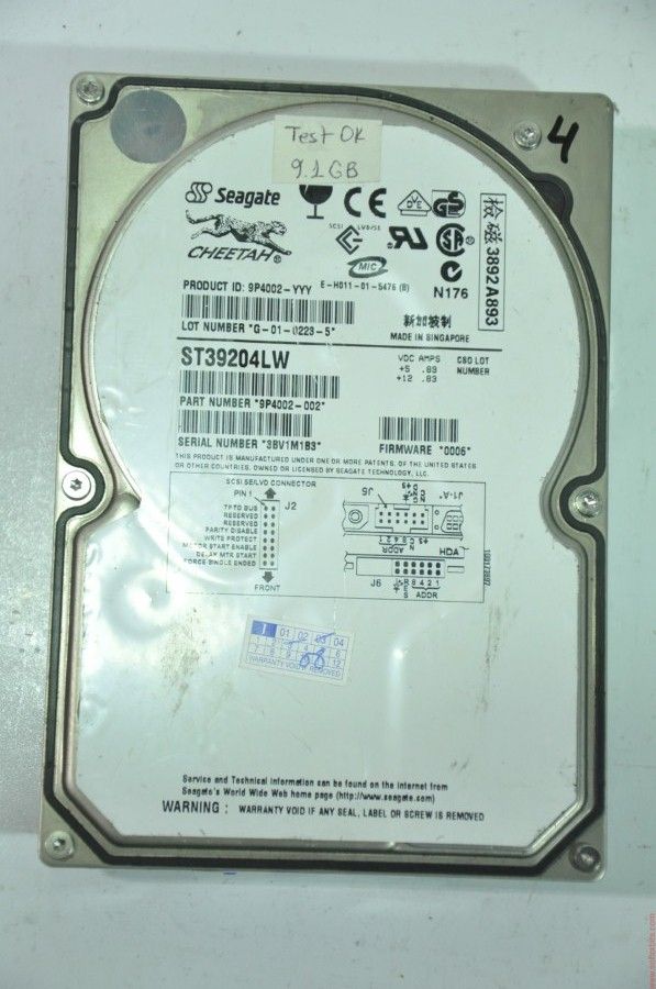 SEAGATE 68 PIN 9GB ST39204LW 3.5'' 10000RPM SCSI HDD