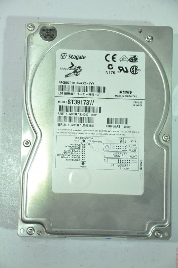 SEAGATE 68 PIN 9GB ST39173W 3.5'' 7200RPM SCSI HDD