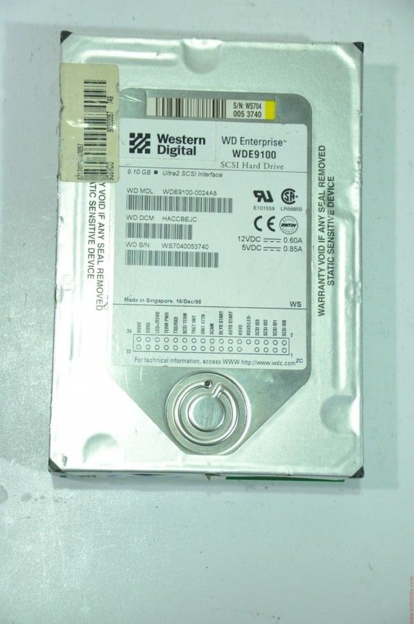 WESTERN DIGITAL 68 PIN 9GB WDE9100-0024A8 HACCBEJC 3.5'' 7200RPM SCSI HDD